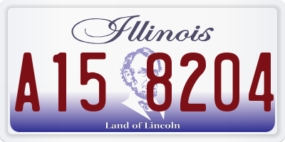 IL license plate A158204