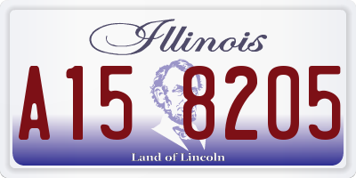 IL license plate A158205