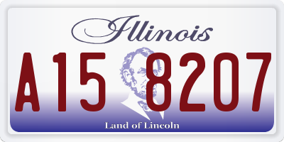 IL license plate A158207