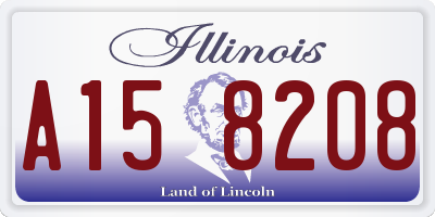 IL license plate A158208