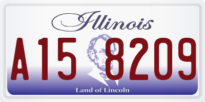 IL license plate A158209
