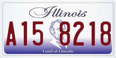 IL license plate A158218