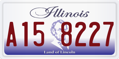 IL license plate A158227