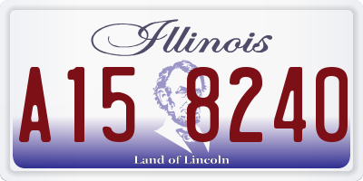 IL license plate A158240