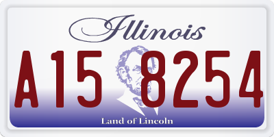 IL license plate A158254