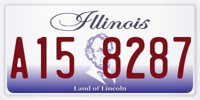 IL license plate A158287