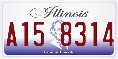 IL license plate A158314