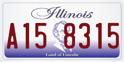 IL license plate A158315