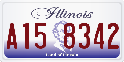 IL license plate A158342