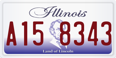 IL license plate A158343