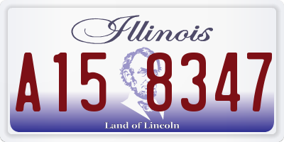 IL license plate A158347