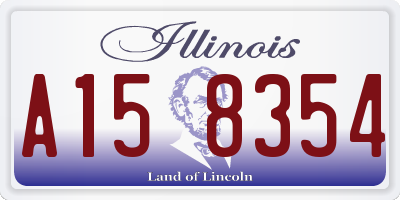 IL license plate A158354