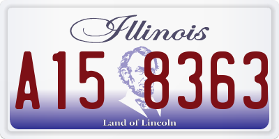 IL license plate A158363
