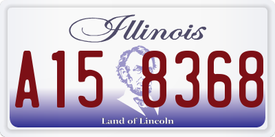 IL license plate A158368
