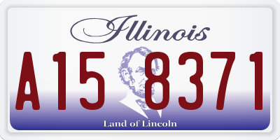 IL license plate A158371
