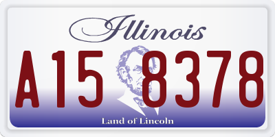 IL license plate A158378