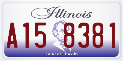 IL license plate A158381