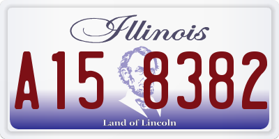IL license plate A158382