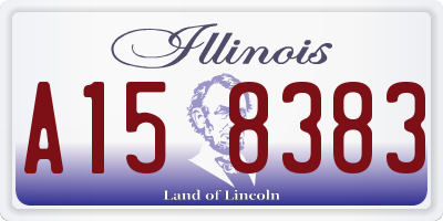 IL license plate A158383