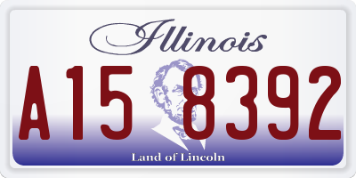 IL license plate A158392