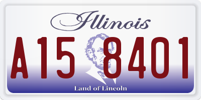 IL license plate A158401