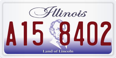 IL license plate A158402