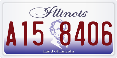 IL license plate A158406