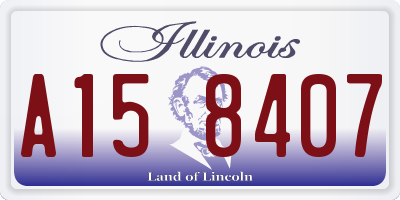 IL license plate A158407