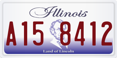 IL license plate A158412