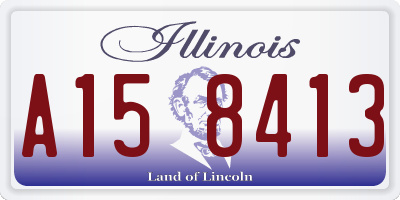 IL license plate A158413