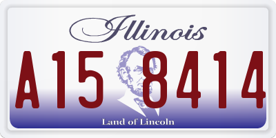 IL license plate A158414