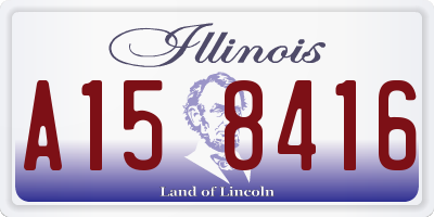 IL license plate A158416