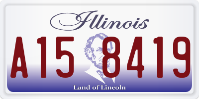 IL license plate A158419