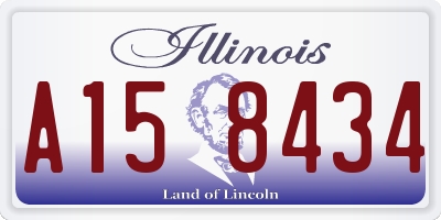 IL license plate A158434