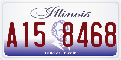 IL license plate A158468