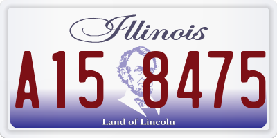 IL license plate A158475