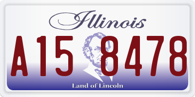 IL license plate A158478