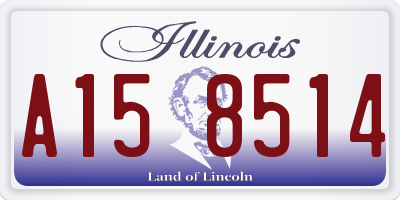 IL license plate A158514