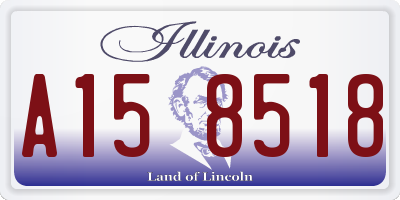IL license plate A158518