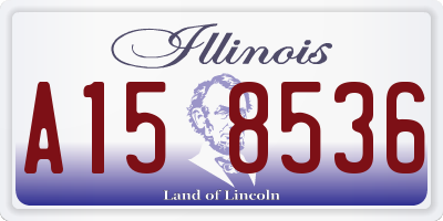 IL license plate A158536