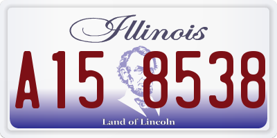 IL license plate A158538