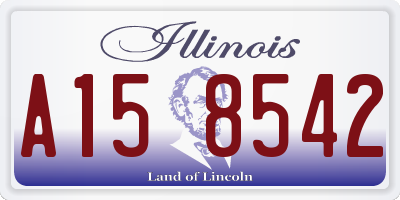 IL license plate A158542