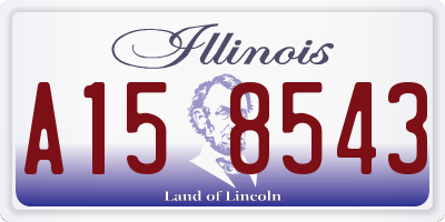 IL license plate A158543
