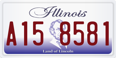 IL license plate A158581
