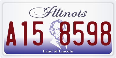 IL license plate A158598