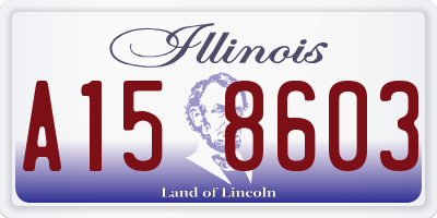 IL license plate A158603