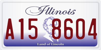 IL license plate A158604