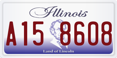 IL license plate A158608
