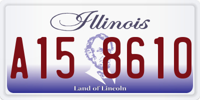 IL license plate A158610