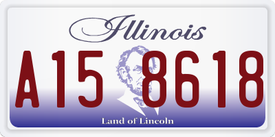 IL license plate A158618